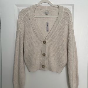 American Eagle Cream Cardigan Small New